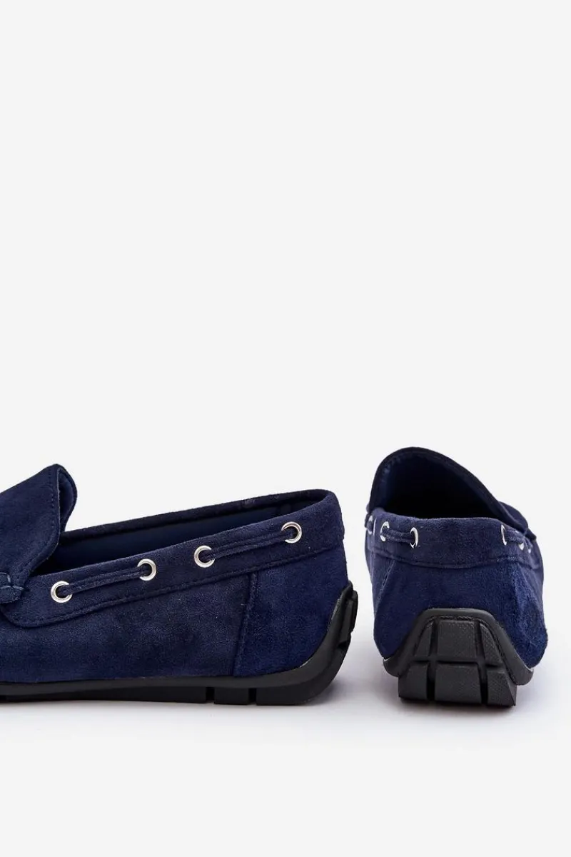 Mokasyny Wsuwane>Boto Męskie Zamszowe Wsuwane Mokasyny Granatowe Rayan