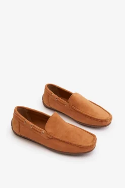 Discount Boto Męskie Zamszowe Wsuwane Mokasyny Camel Rayan