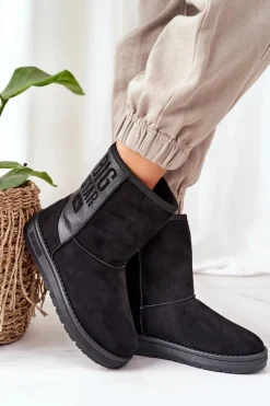 Śniegowce Damskie>Big Star Shoes Śniegowce Big Star EE274415 Czarne