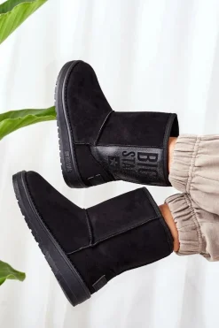 Śniegowce Damskie>Big Star Shoes Śniegowce Big Star EE274415 Czarne