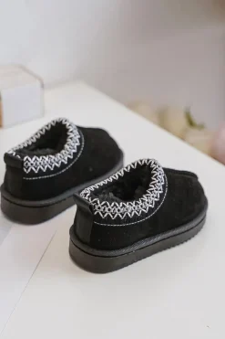 Best Śniegowce Botki Dziecięce Na Platformie Ocieplane Futerkiem Czarne Vilabria Dzieci Dziewczęce|Dziewczęce