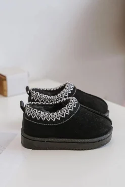 Best Śniegowce Botki Dziecięce Na Platformie Ocieplane Futerkiem Czarne Vilabria Dzieci Dziewczęce|Dziewczęce