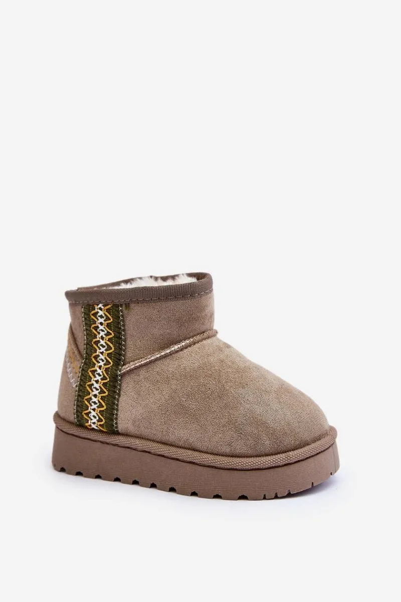 Sale Śniegowce Botki Ocieplane Dziecięce Zielone Leonora Dzieci Dziewczęce|Dziewczęce