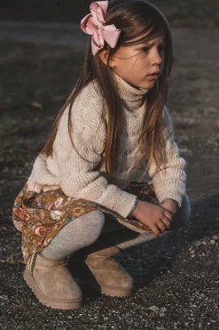 Sale Śniegowce Botki Ocieplane Dziecięce Zielone Leonora Dzieci Dziewczęce|Dziewczęce