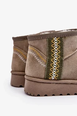 Sale Śniegowce Botki Ocieplane Dziecięce Zielone Leonora Dzieci Dziewczęce|Dziewczęce