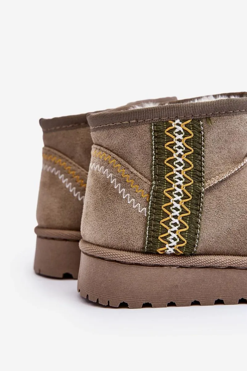 Sale Śniegowce Botki Ocieplane Dziecięce Zielone Leonora Dzieci Dziewczęce|Dziewczęce