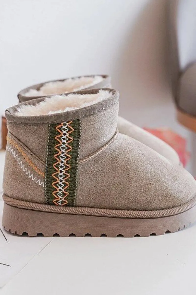 Sale Śniegowce Botki Ocieplane Dziecięce Zielone Leonora Dzieci Dziewczęce|Dziewczęce