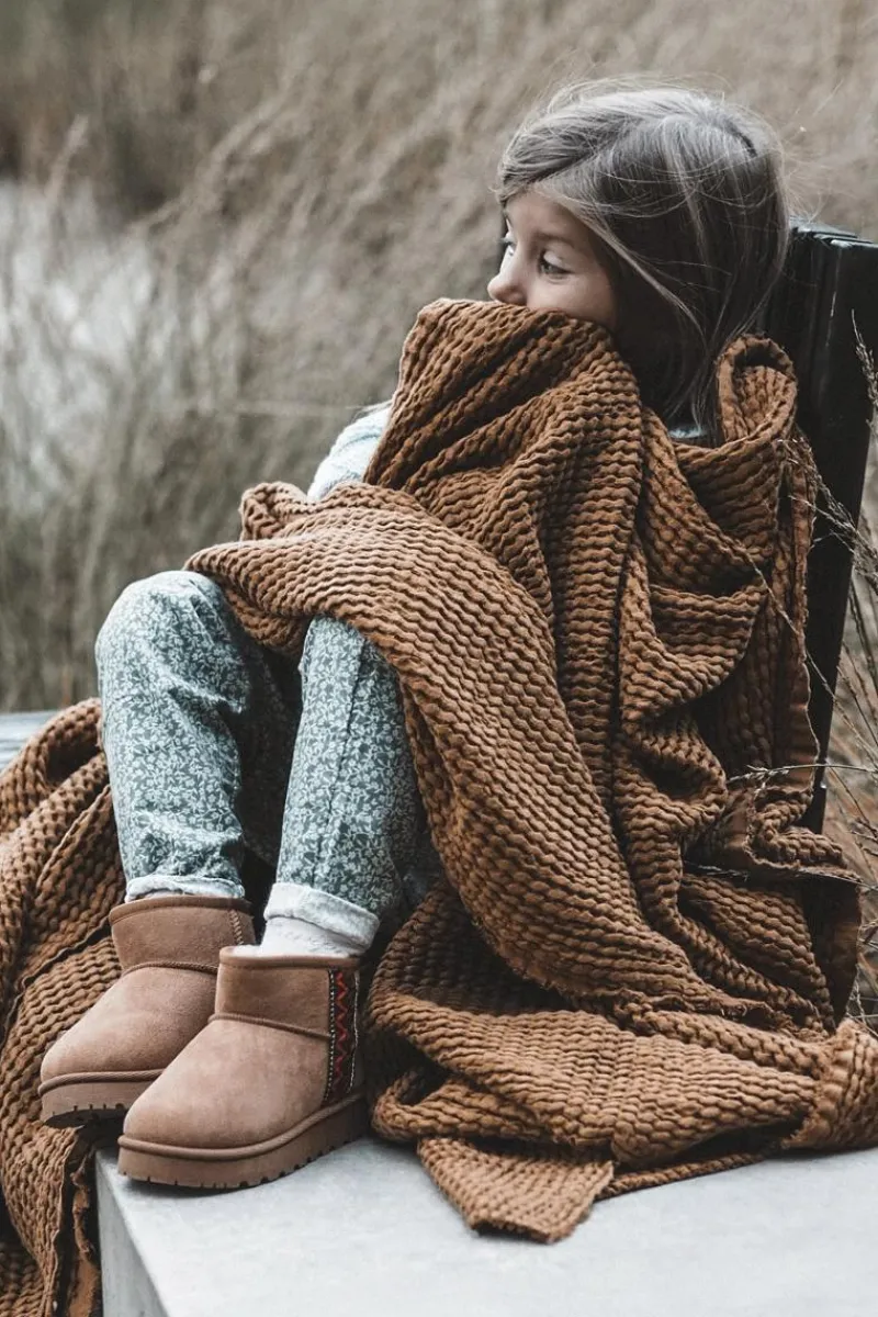 Dziewczęce|Dziewczęce>Boto Śniegowce Botki Ocieplane Dziecięce Camel Leonora Brązowy