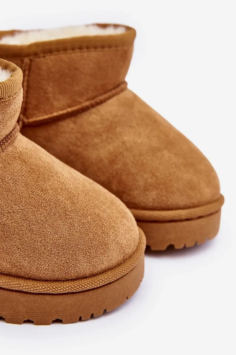 Dziewczęce|Dziewczęce>Boto Śniegowce Botki Ocieplane Dziecięce Camel Leonora Brązowy