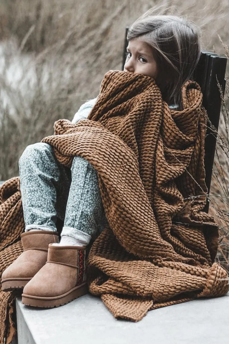 Dziewczęce|Dziewczęce>Boto Śniegowce Botki Ocieplane Dziecięce Camel Leonora Brązowy