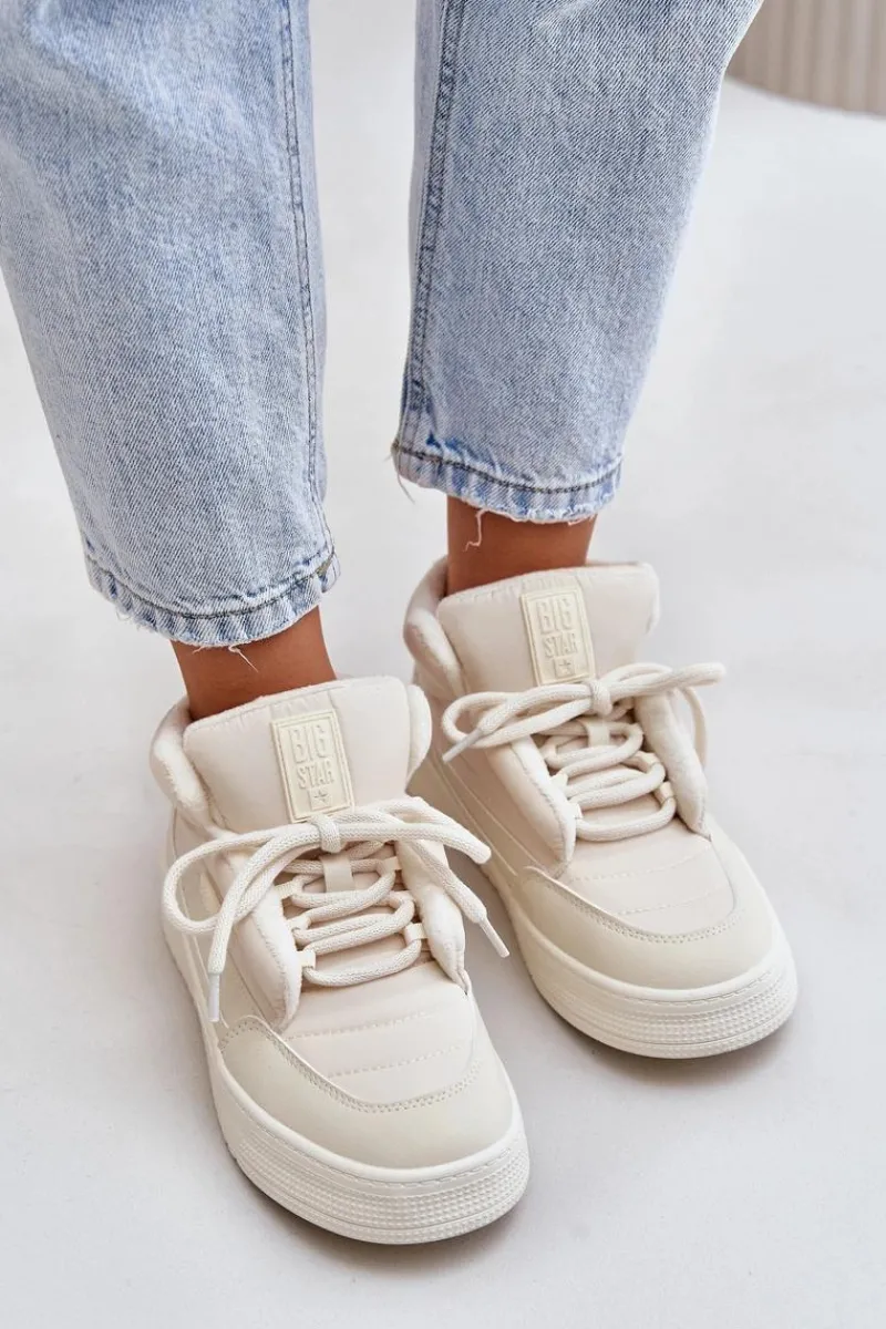 Buty Sportowe Big Star|Śniegowce Damskie>Big Star Shoes Śniegowce Damskie Big Star OO274A531 Kremowe Biały