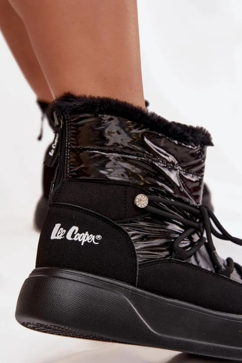 Best Lee Cooper Śniegowce Damskie Na Platformie LCJ-25-03-3814 Czarne Czarny