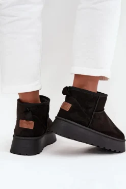 Śniegowce Damskie></noscript>Boto Śniegowce Damskie Na Platformie Czarne Celyra Czarny