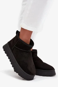 Śniegowce Damskie></noscript>Boto Śniegowce Damskie Na Platformie Czarne Celyra Czarny