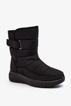 Sale Śniegowce Damskie Na Rzep Ocieplane Czarne Jawora Damskie Śniegowce Damskie