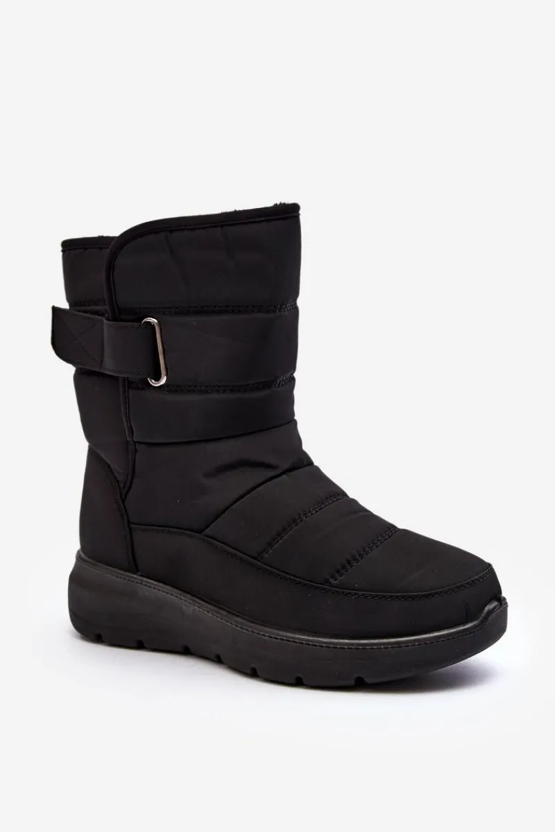 Sale Śniegowce Damskie Na Rzep Ocieplane Czarne Jawora Damskie Śniegowce Damskie