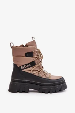 Śniegowce Damskie|Czarne Botki></noscript>Lee Cooper Śniegowce Damskie Na Zamek LCJ-24-47-3143 Beżowe Beżowy