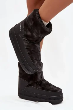 New Śniegowce Damskie LISA CHELSEA WOMEN MID 90253013.11A Czarne Damskie Śniegowce Damskie