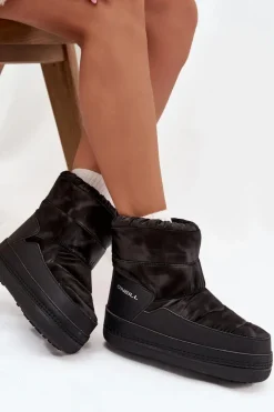 New Śniegowce Damskie LISA CHELSEA WOMEN MID 90253013.11A Czarne Damskie Śniegowce Damskie