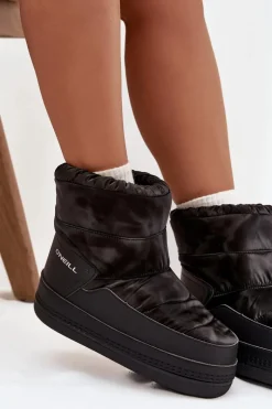 New Śniegowce Damskie LISA CHELSEA WOMEN MID 90253013.11A Czarne Damskie Śniegowce Damskie