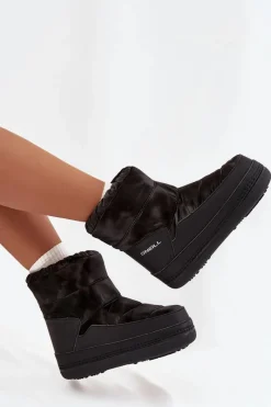 New Śniegowce Damskie LISA CHELSEA WOMEN MID 90253013.11A Czarne Damskie Śniegowce Damskie