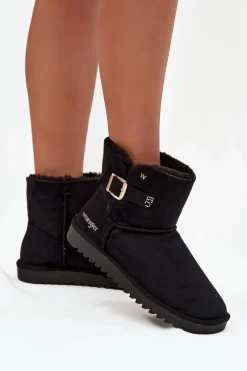 New Wrangler Śniegowce Damskie Z Klamrą 20253091.25Y Czarne Czarny