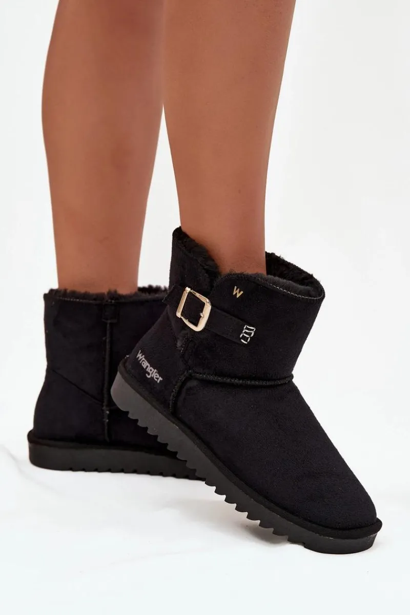 New Wrangler Śniegowce Damskie Z Klamrą 20253091.25Y Czarne Czarny