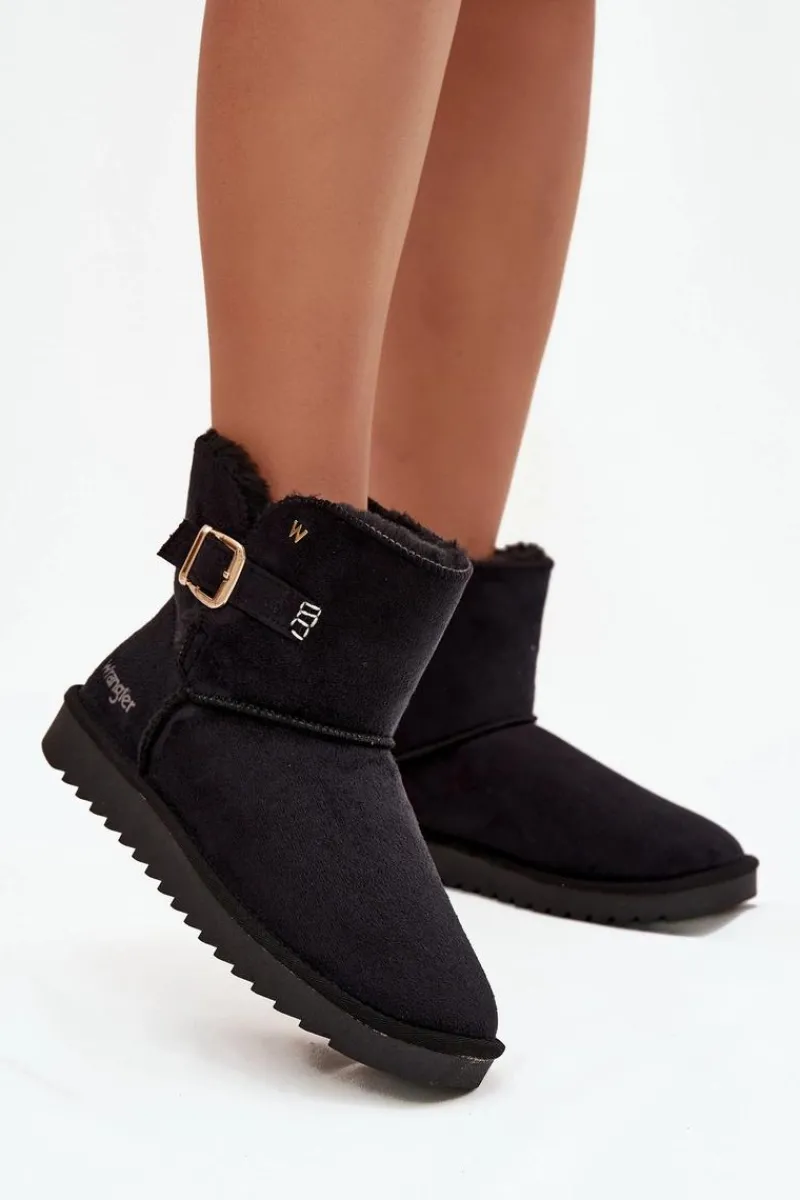 New Wrangler Śniegowce Damskie Z Klamrą 20253091.25Y Czarne Czarny