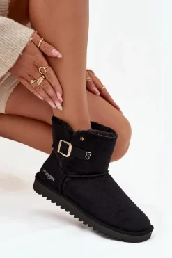 New Wrangler Śniegowce Damskie Z Klamrą 20253091.25Y Czarne Czarny