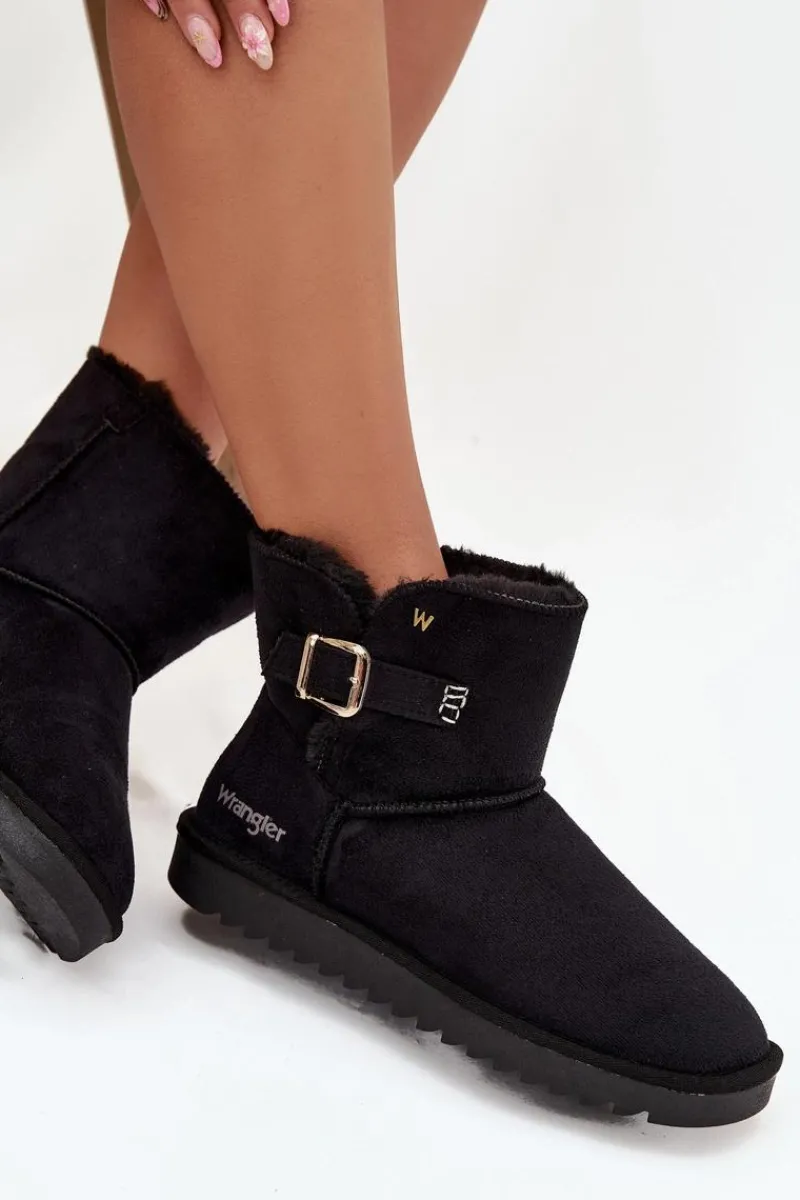 New Wrangler Śniegowce Damskie Z Klamrą 20253091.25Y Czarne Czarny