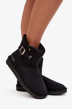 New Wrangler Śniegowce Damskie Z Klamrą 20253091.25Y Czarne Czarny