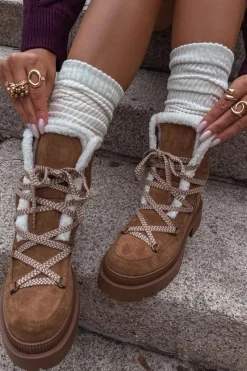 Clearance Śniegowce Damskie Z Kożuszkiem Camel Irmara Damskie Śniegowce Damskie