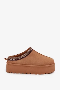 Sale Śniegowce Damskie Z Ozdobnym Haftem Camel Jenira Damskie Śniegowce Damskie