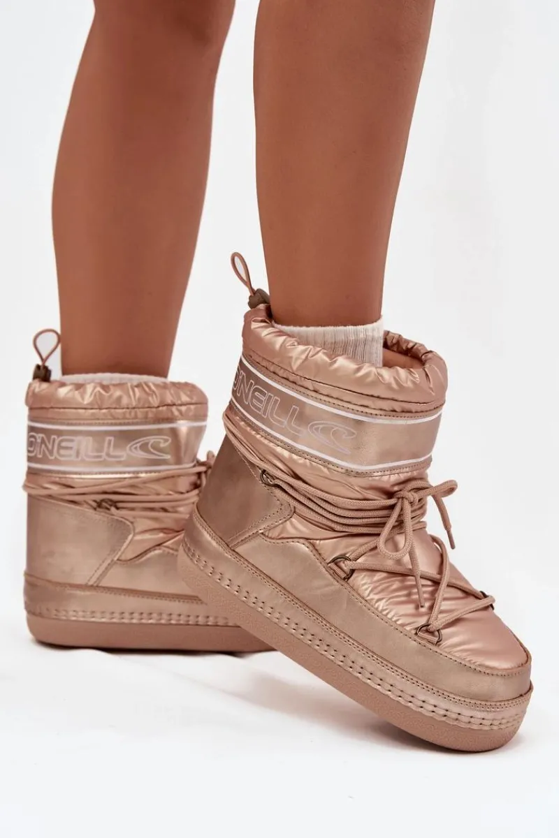 Śniegowce Damskie>O'Neill Śniegowce Damskie Z Wiązaniem LISA WOMEN HIGH 90253012.99U Złote Złoty