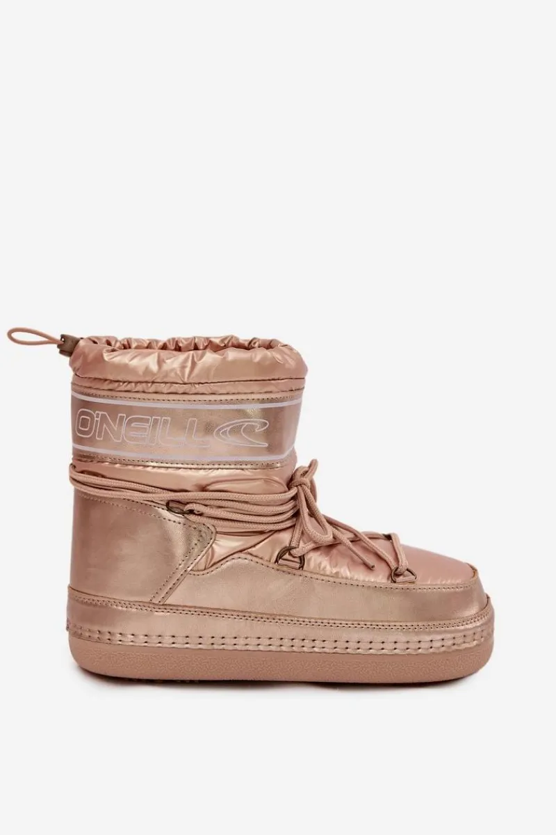 Śniegowce Damskie>O'Neill Śniegowce Damskie Z Wiązaniem LISA WOMEN HIGH 90253012.99U Złote Złoty