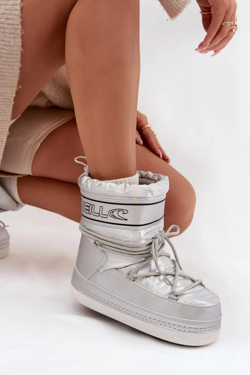New O'Neill Śniegowce Damskie Z Wiązaniem LISA WOMEN HIGH 90253012.99S Srebrne Srebrny