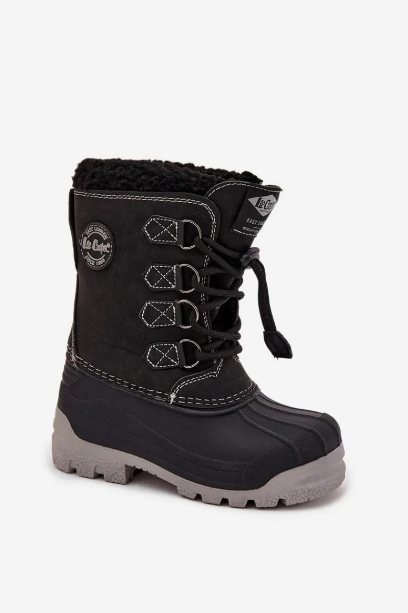 New Śniegowce Dziecięce Chłopięce LCJ-25-44-3943K Czarne Dzieci Chłopięce