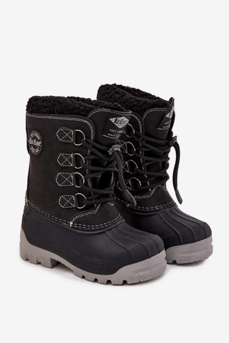 New Śniegowce Dziecięce Chłopięce LCJ-25-44-3943K Czarne Dzieci Chłopięce