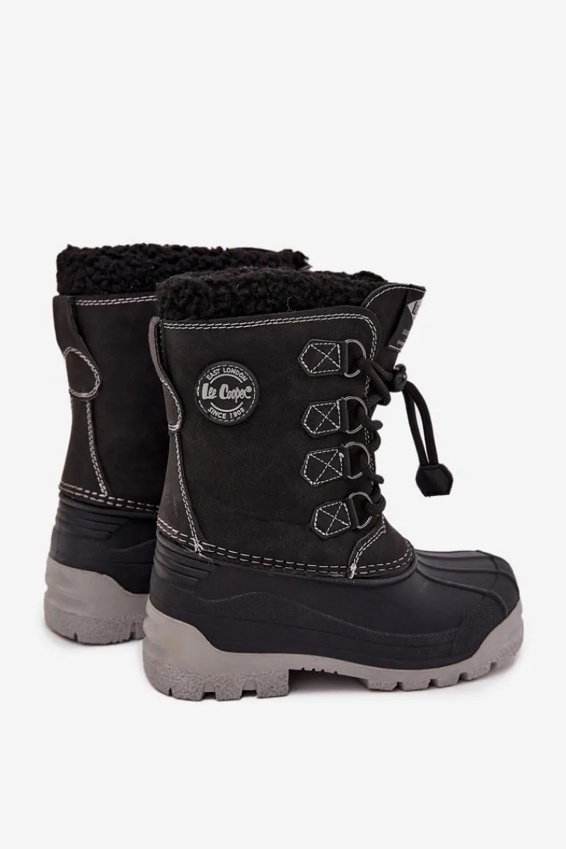 New Śniegowce Dziecięce Chłopięce LCJ-25-44-3943K Czarne Dzieci Chłopięce