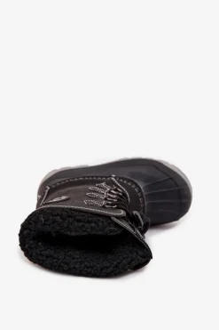 New Śniegowce Dziecięce Chłopięce LCJ-25-44-3943K Czarne Dzieci Chłopięce