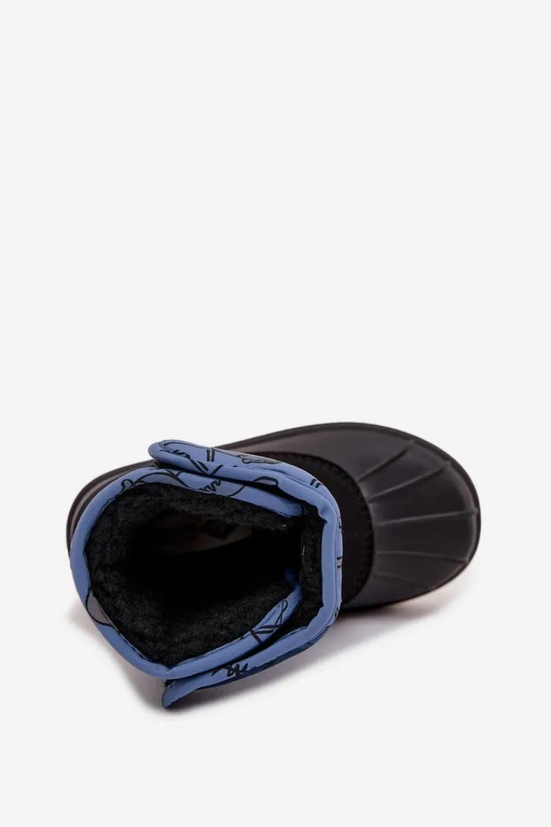 Chłopięce>Lee Cooper Śniegowce Dziecięce Na Rzep LCJ-25-10-3774 Niebieskie