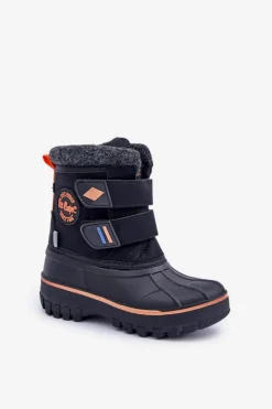 Best Lee Cooper Śniegowce Dziecięce Na Rzepy LCJ-24-44-2865K Czarne Czarny