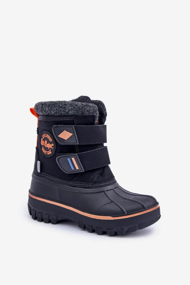 Best Lee Cooper Śniegowce Dziecięce Na Rzepy LCJ-24-44-2865K Czarne Czarny