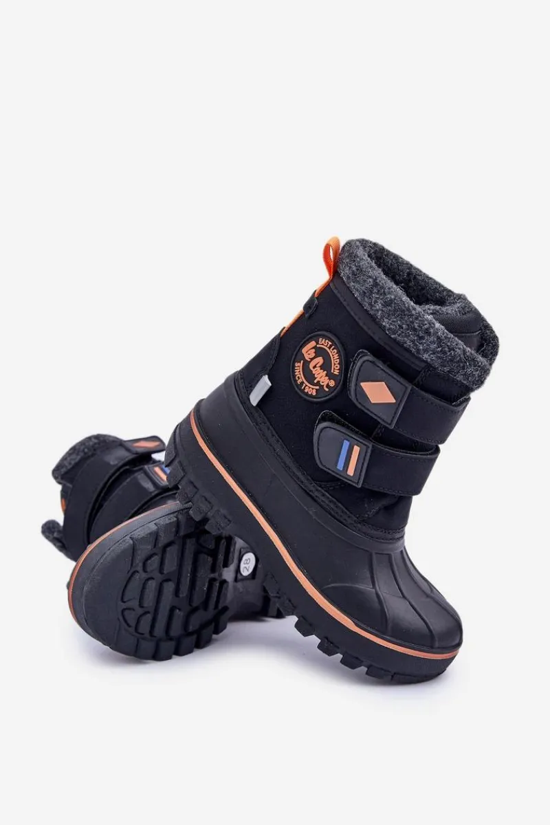 Best Lee Cooper Śniegowce Dziecięce Na Rzepy LCJ-24-44-2865K Czarne Czarny