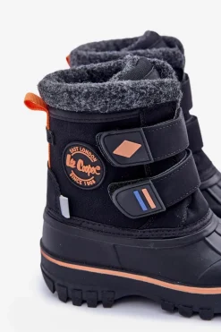 Best Lee Cooper Śniegowce Dziecięce Na Rzepy LCJ-24-44-2865K Czarne Czarny