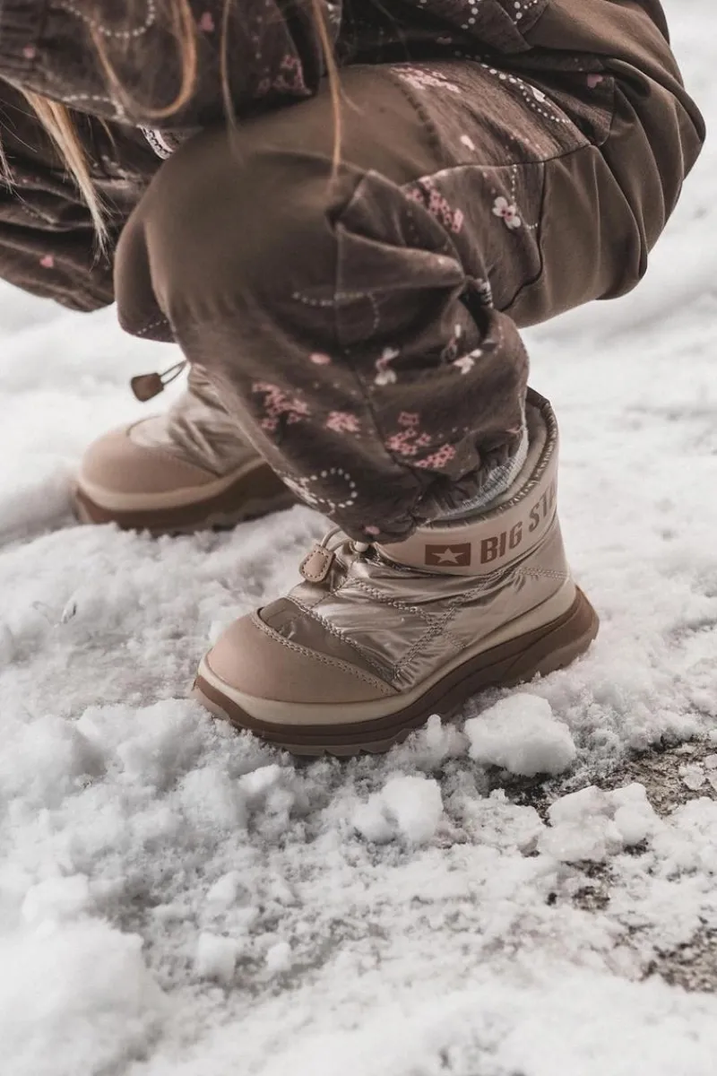 Chłopięce|Dziewczęce>Big Star Shoes Śniegowce Dziecięce Ocieplane Na Suwak Beżowe Big Star MM374197