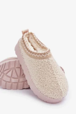 Discount Śniegowce Dziecięce Z Futerkiem Typu Baranek Jasnobeżowe Selathiel Dzieci Dziewczęce|Dziewczęce