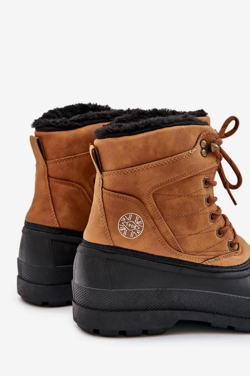 Obuwie Trekkingowe Męskie|Botki Męskie>Lee Cooper Śniegowce Męskie LCJ-24-44-2873M Camel