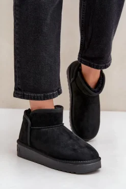 Śniegowce Na Platformie Damskie DFSH370010 Czarne Damskie Śniegowce Damskie