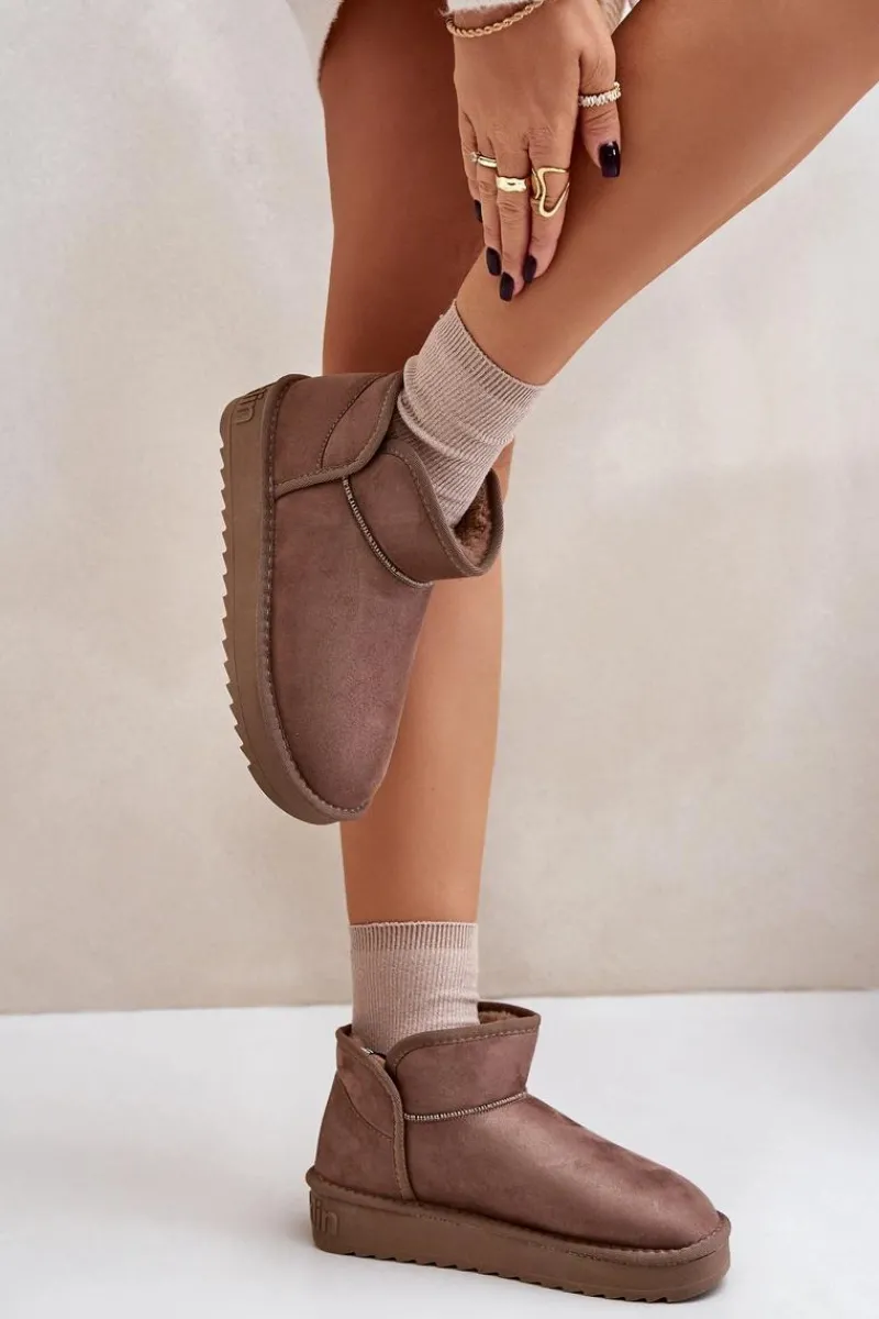 Clearance Śniegowce Na Platformie Damskie DFSH370010 Taupe Damskie Śniegowce Damskie